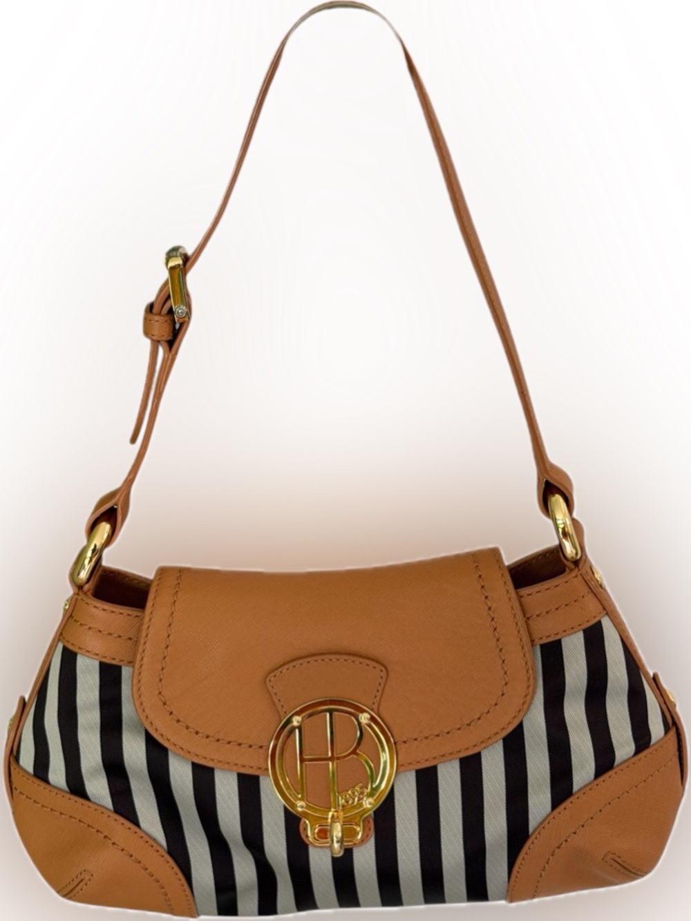 Henri Bendel 1895 Centennial Striped Shoulder Bag